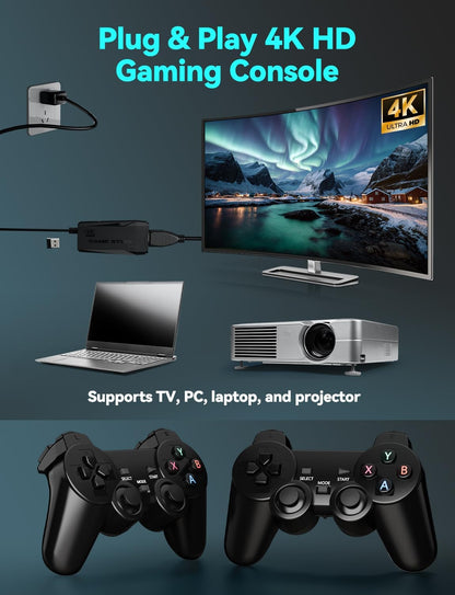 RetroPlay 4K Videojuego con 10.000 Juegos Clásicos + 2 Controles de Regalo EN OFERTA!